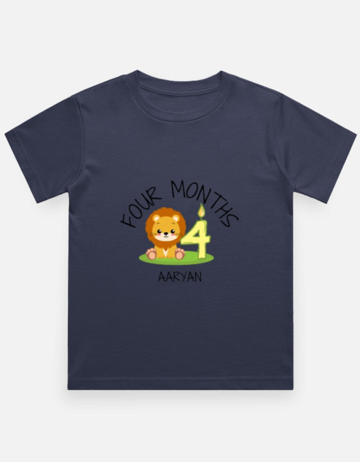 Baby 4 Month Milestone T-Shirt - Personalized Monthly Keepsake – Custom from Glamlittles