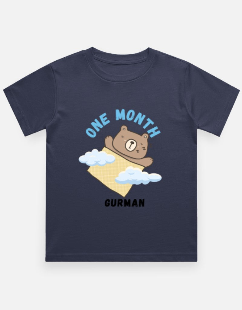 Baby 1 Month Milestone T-Shirt - Personalized First Month Tee – Custom from Glamlittles