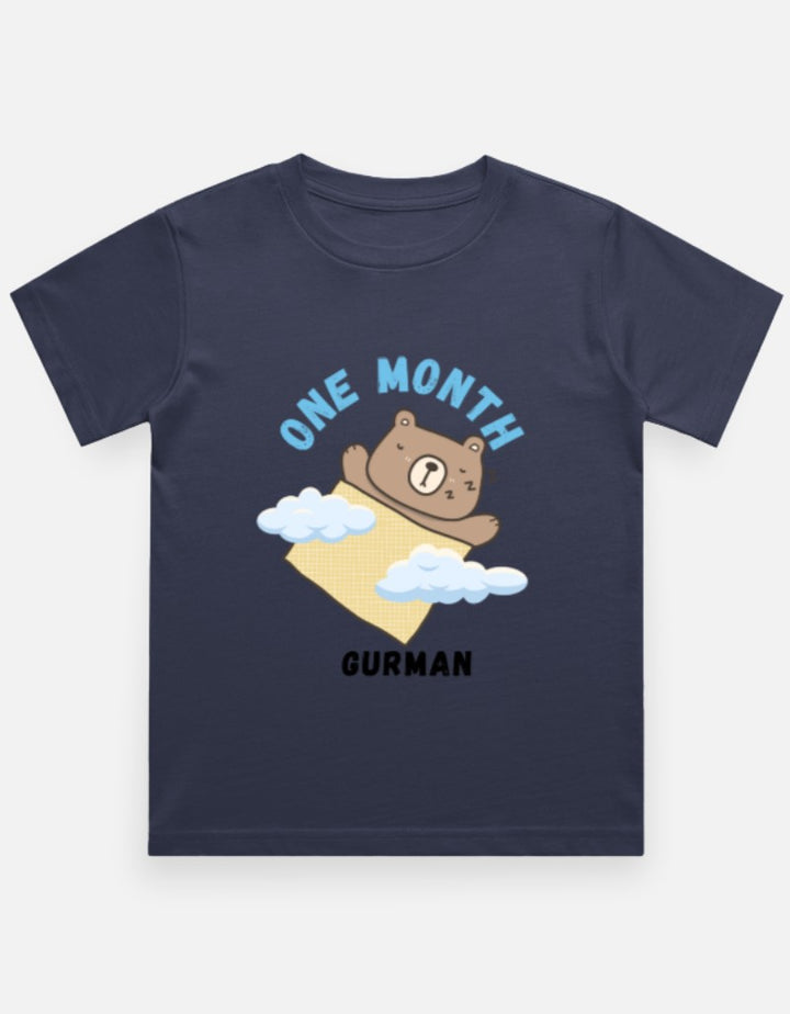 Baby 1 Month Milestone T-Shirt - Personalized First Month Tee – Custom from Glamlittles