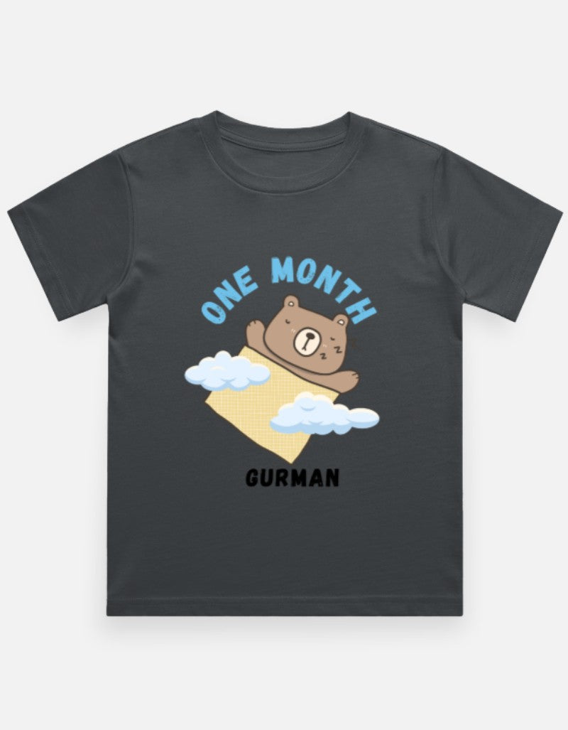 Baby 1 Month Milestone T-Shirt - Personalized First Month Tee – Custom from Glamlittles