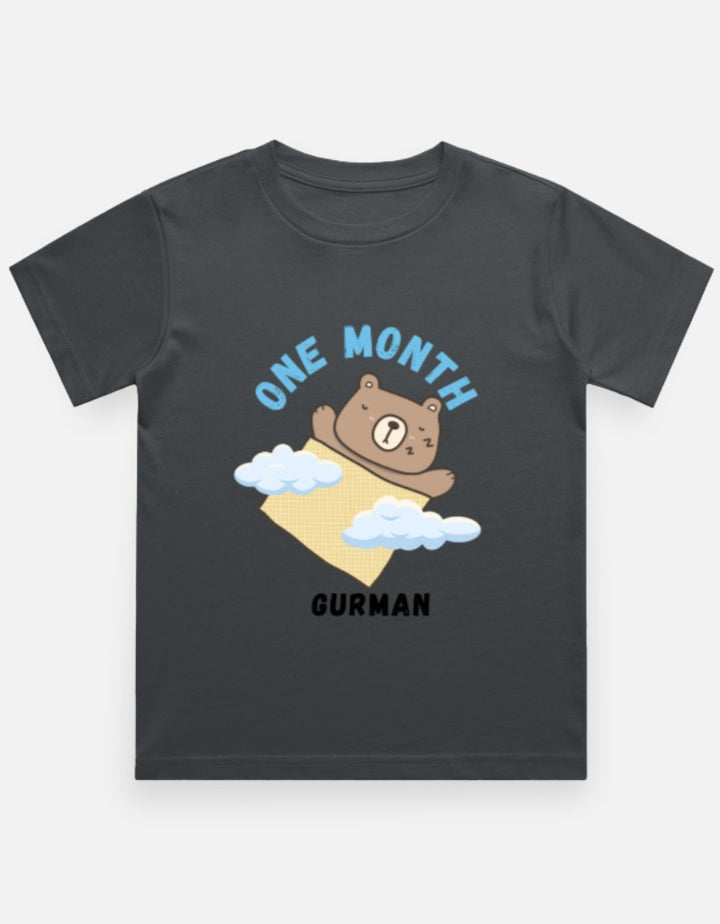 Baby 1 Month Milestone T-Shirt - Personalized First Month Tee – Custom from Glamlittles