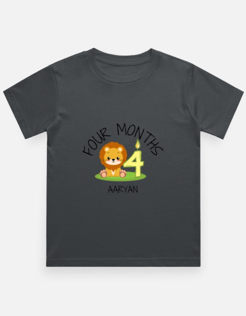 Baby 4 Month Milestone T-Shirt - Personalized Monthly Keepsake – Custom from Glamlittles