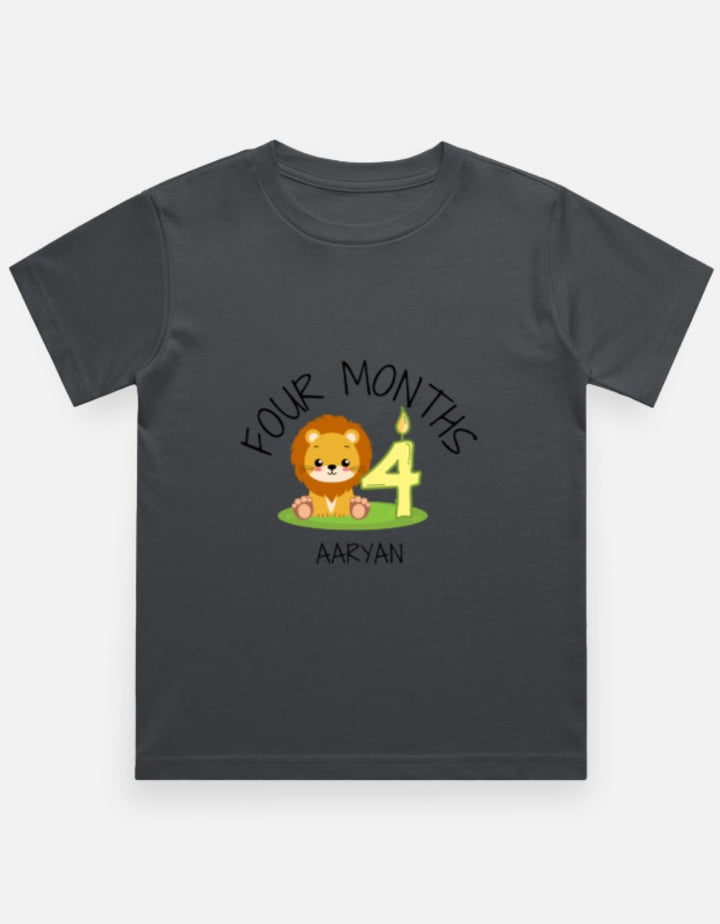 Baby 4 Month Milestone T-Shirt - Personalized Monthly Keepsake – Custom from Glamlittles