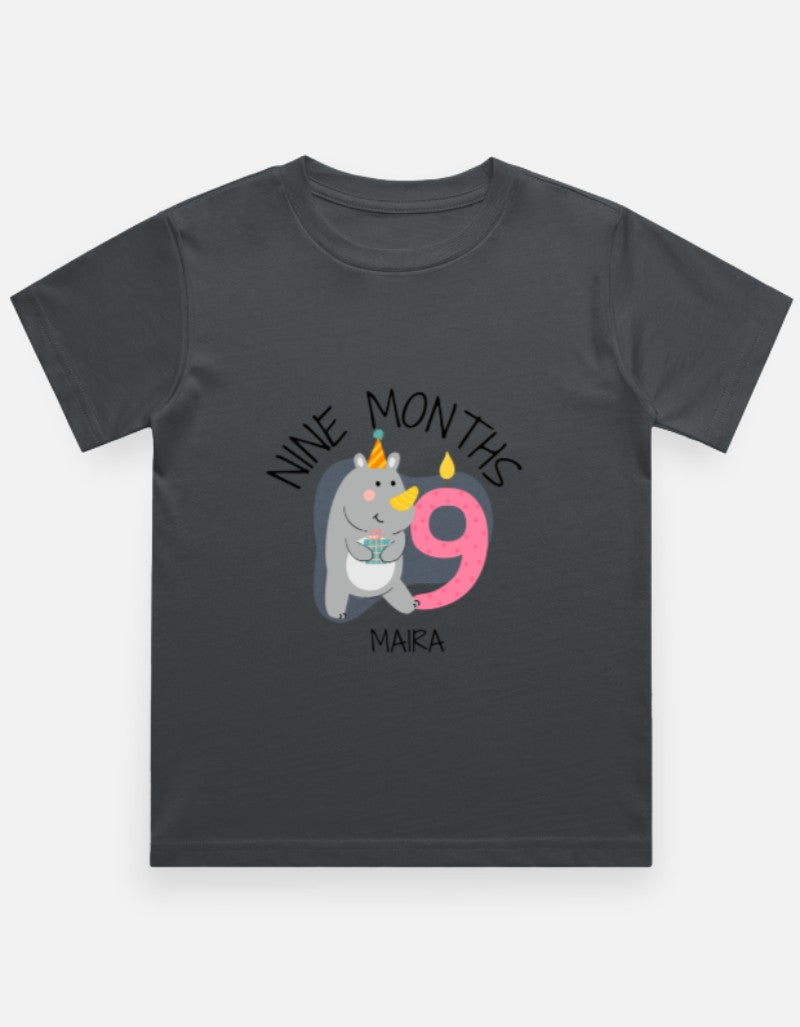 Baby 9 Month Milestone T-Shirt - Personalized Keepsake Top – Custom from Glamlittles