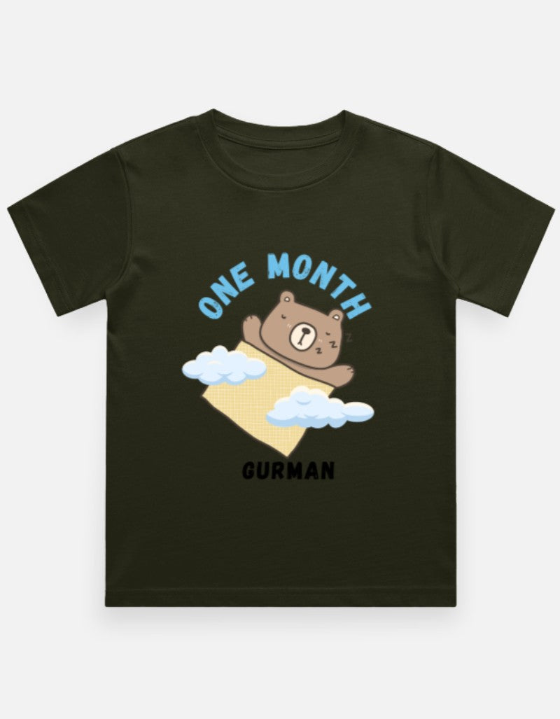 Baby 1 Month Milestone T-Shirt - Personalized First Month Tee – Custom from Glamlittles