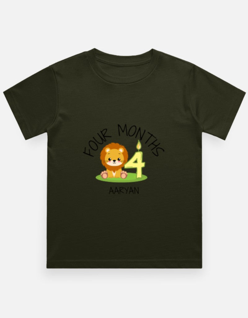 Baby 4 Month Milestone T-Shirt - Personalized Monthly Keepsake – Custom from Glamlittles