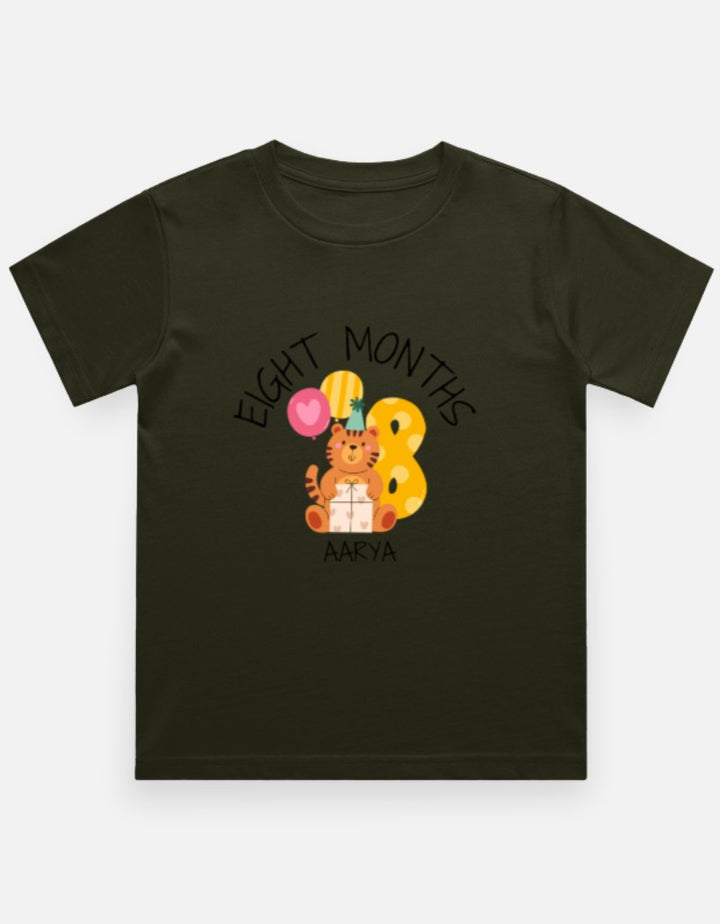 Baby 8 Month Milestone T-Shirt - Personalized Monthly Celebration – Custom from Glamlittles
