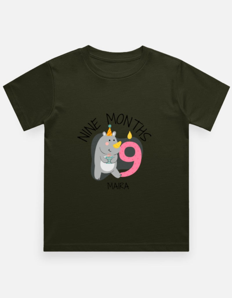 Baby 9 Month Milestone T-Shirt - Personalized Keepsake Top – Custom from Glamlittles