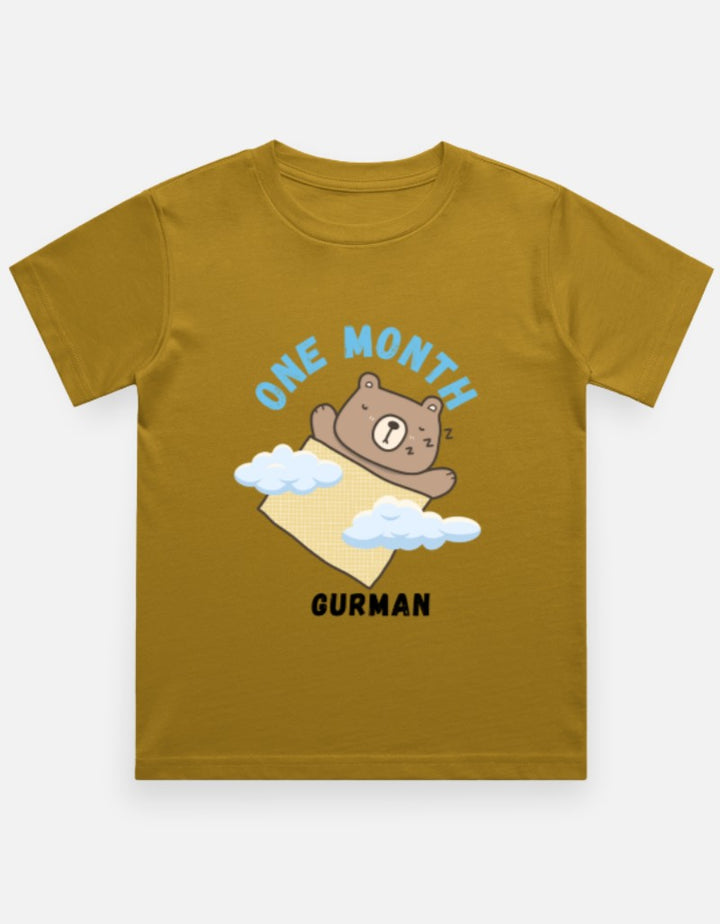 Baby 1 Month Milestone T-Shirt - Personalized First Month Tee – Custom from Glamlittles