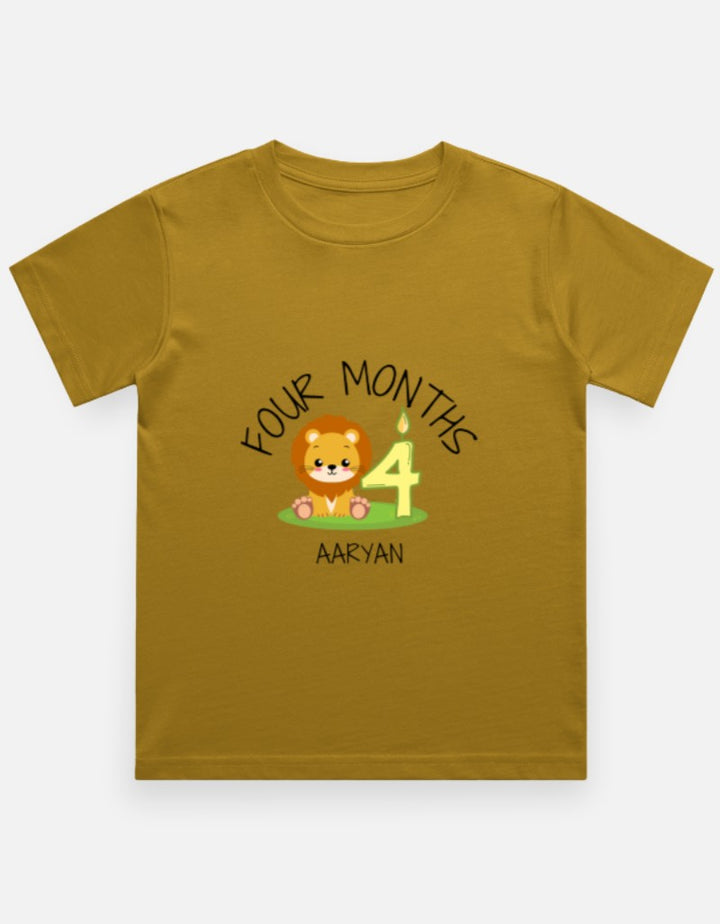 Baby 4 Month Milestone T-Shirt - Personalized Monthly Keepsake – Custom from Glamlittles