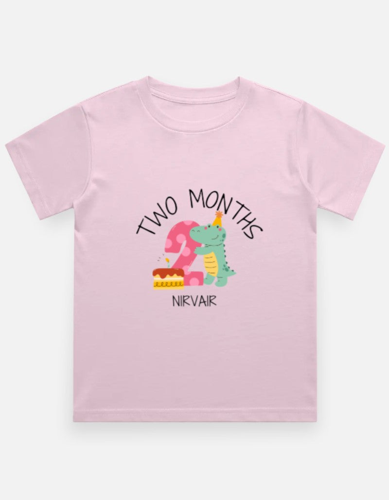 Baby 2 Month Milestone T-Shirt - Personalized Birthday Tee – Custom from Glamlittles