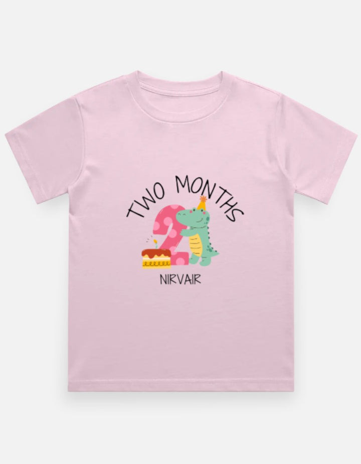 Baby 2 Month Milestone T-Shirt - Personalized Birthday Tee – Custom from Glamlittles