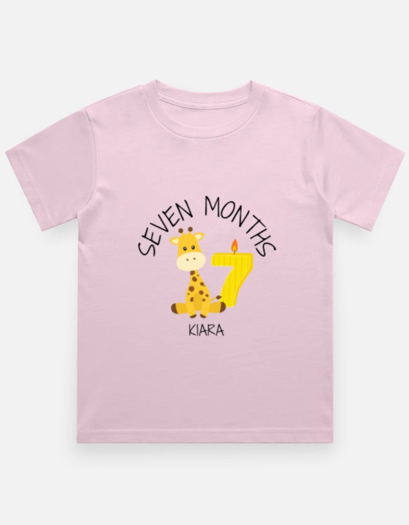 Baby 7 Month Milestone T-Shirt - Personalized Photo Prop – Custom from Glamlittles