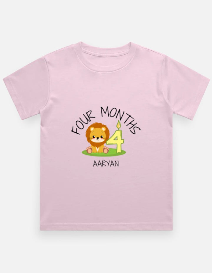 Baby 4 Month Milestone T-Shirt - Personalized Monthly Keepsake – Custom from Glamlittles