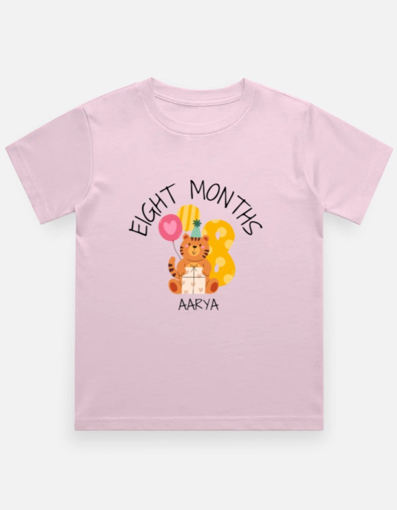 Baby 8 Month Milestone T-Shirt - Personalized Monthly Celebration – Custom from Glamlittles
