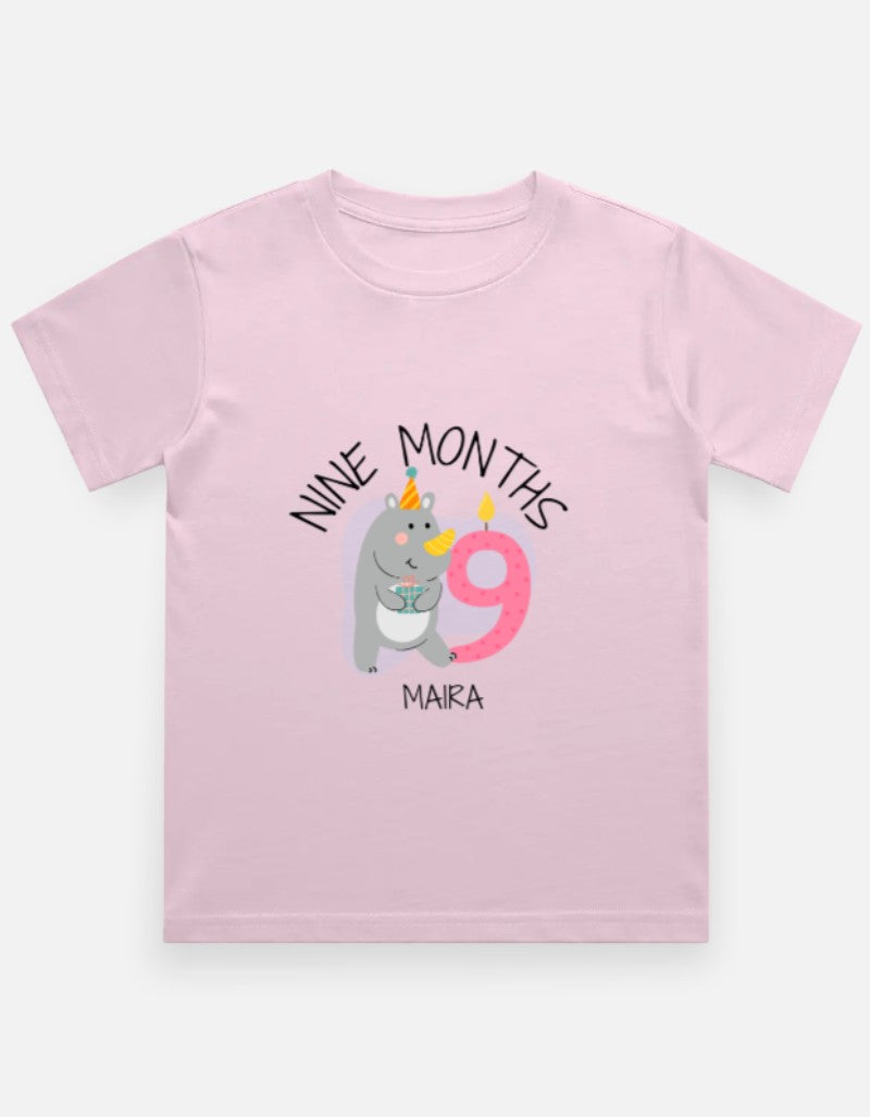 Baby 9 Month Milestone T-Shirt - Personalized Keepsake Top – Custom from Glamlittles