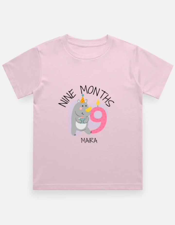 Baby 9 Month Milestone T-Shirt - Personalized Keepsake Top – Custom from Glamlittles