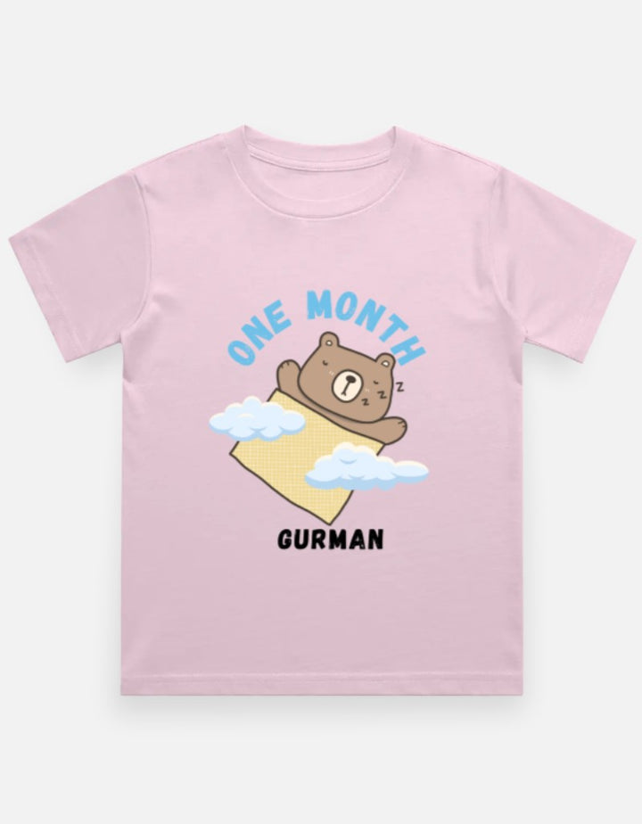 Baby 1 Month Milestone T-Shirt - Personalized First Month Tee – Custom from Glamlittles
