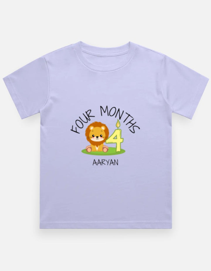 Baby 4 Month Milestone T-Shirt - Personalized Monthly Keepsake – Custom from Glamlittles