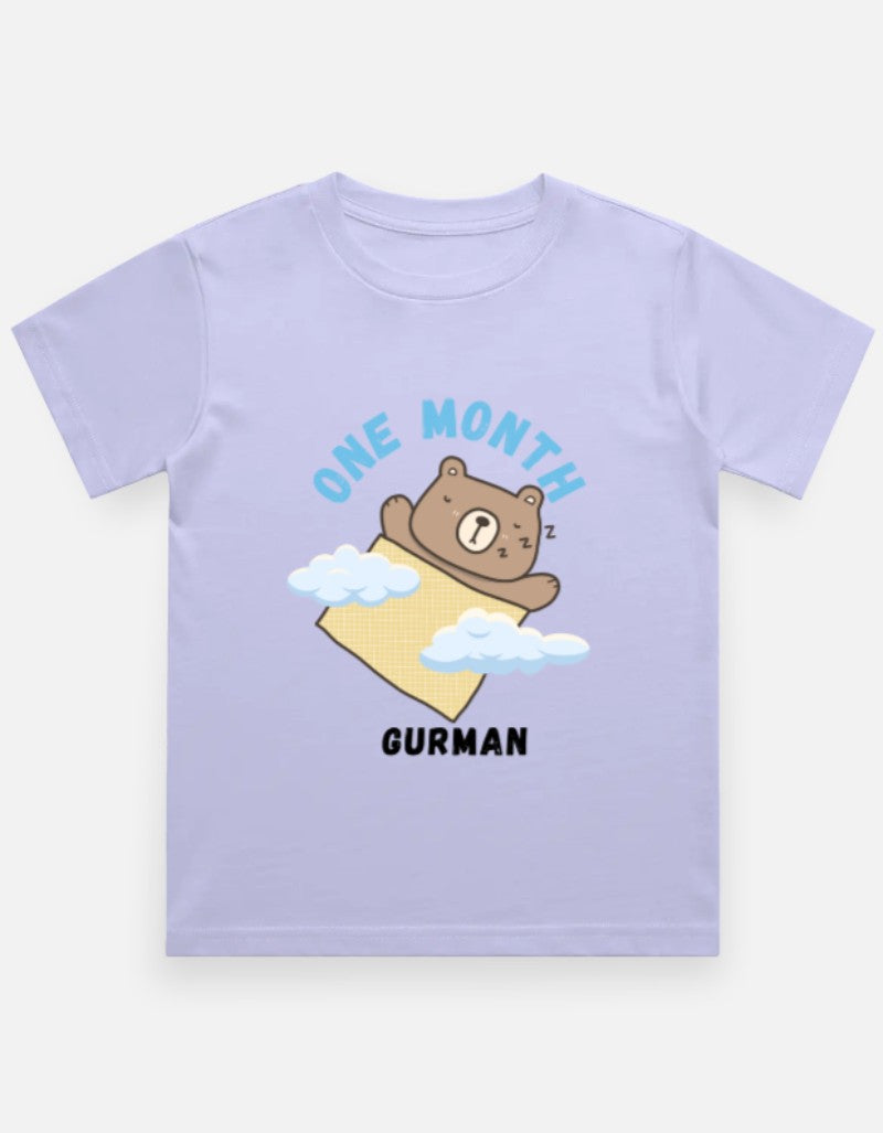 Baby 1 Month Milestone T-Shirt - Personalized First Month Tee – Custom from Glamlittles