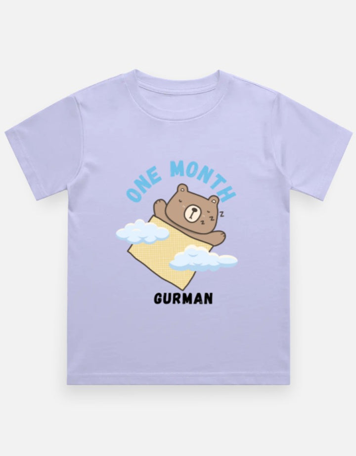 Baby 1 Month Milestone T-Shirt - Personalized First Month Tee – Custom from Glamlittles