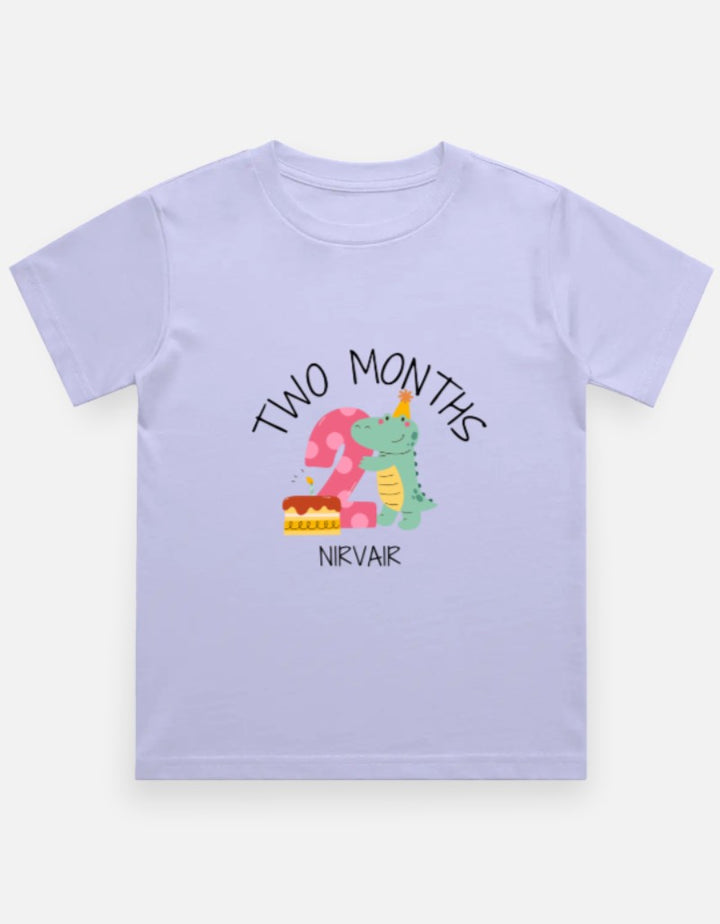 Baby 2 Month Milestone T-Shirt - Personalized Birthday Tee – Custom from Glamlittles