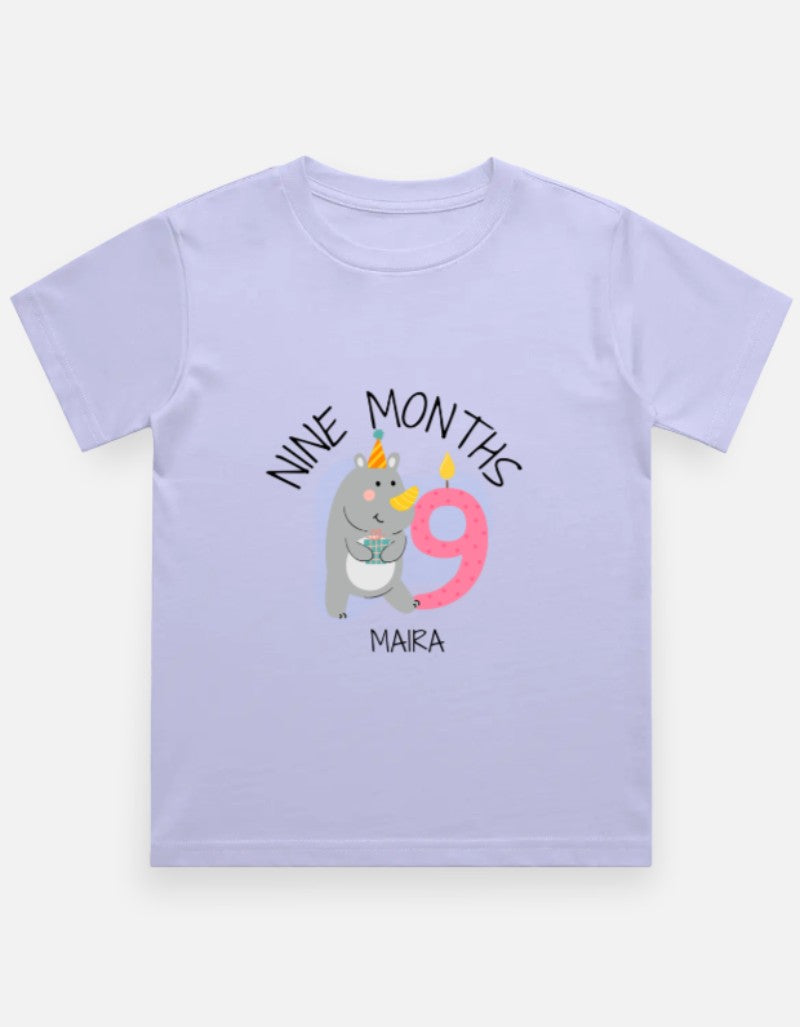 Baby 9 Month Milestone T-Shirt - Personalized Keepsake Top – Custom from Glamlittles