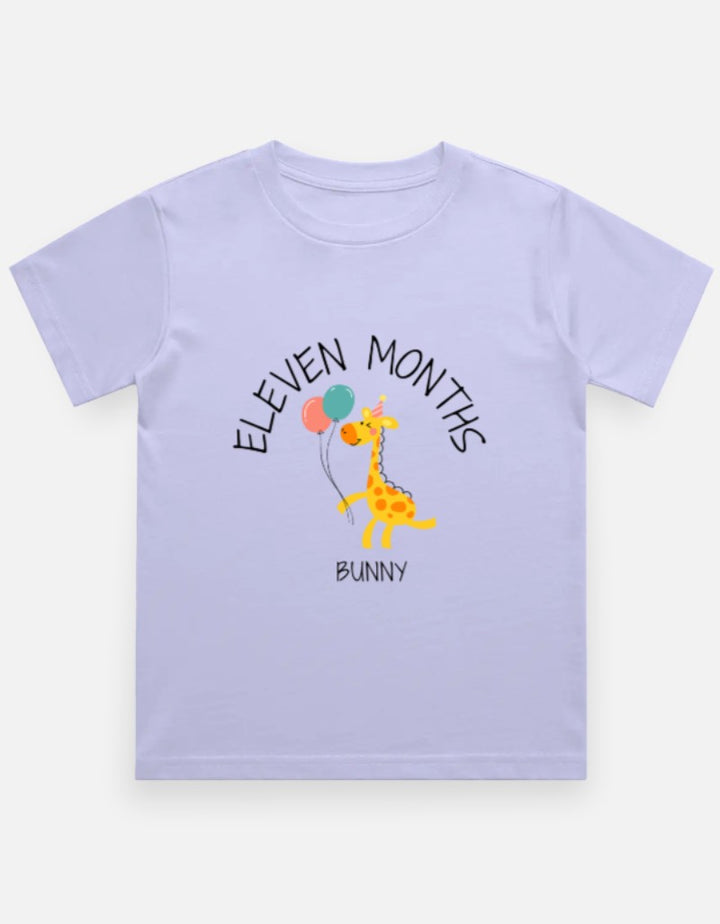 Baby 11 Month Milestone T-Shirt - Personalized Pre-Birthday – Custom from Glamlittles