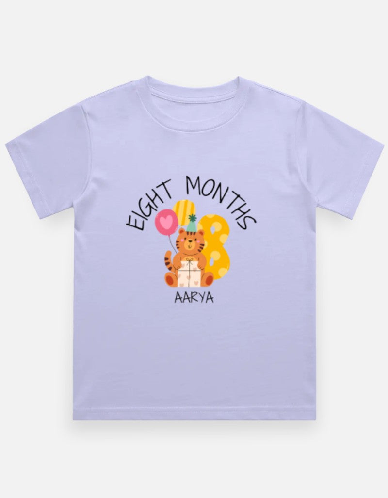 Baby 8 Month Milestone T-Shirt - Personalized Monthly Celebration – Custom from Glamlittles