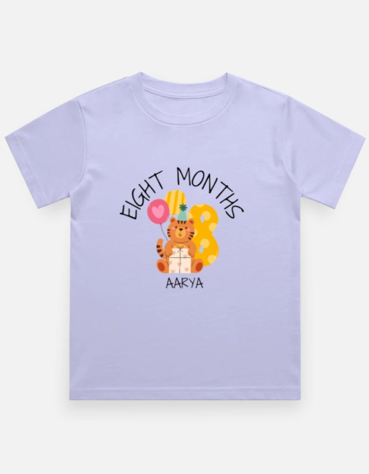 Baby 8 Month Milestone T-Shirt - Personalized Monthly Celebration – Custom from Glamlittles
