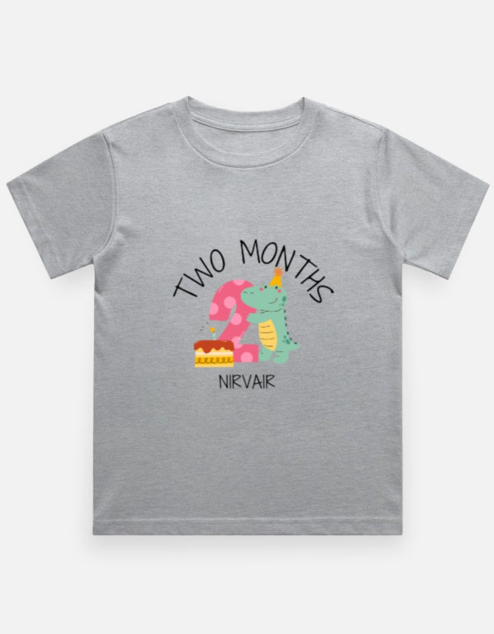 Baby 2 Month Milestone T-Shirt - Personalized Birthday Tee – Custom from Glamlittles