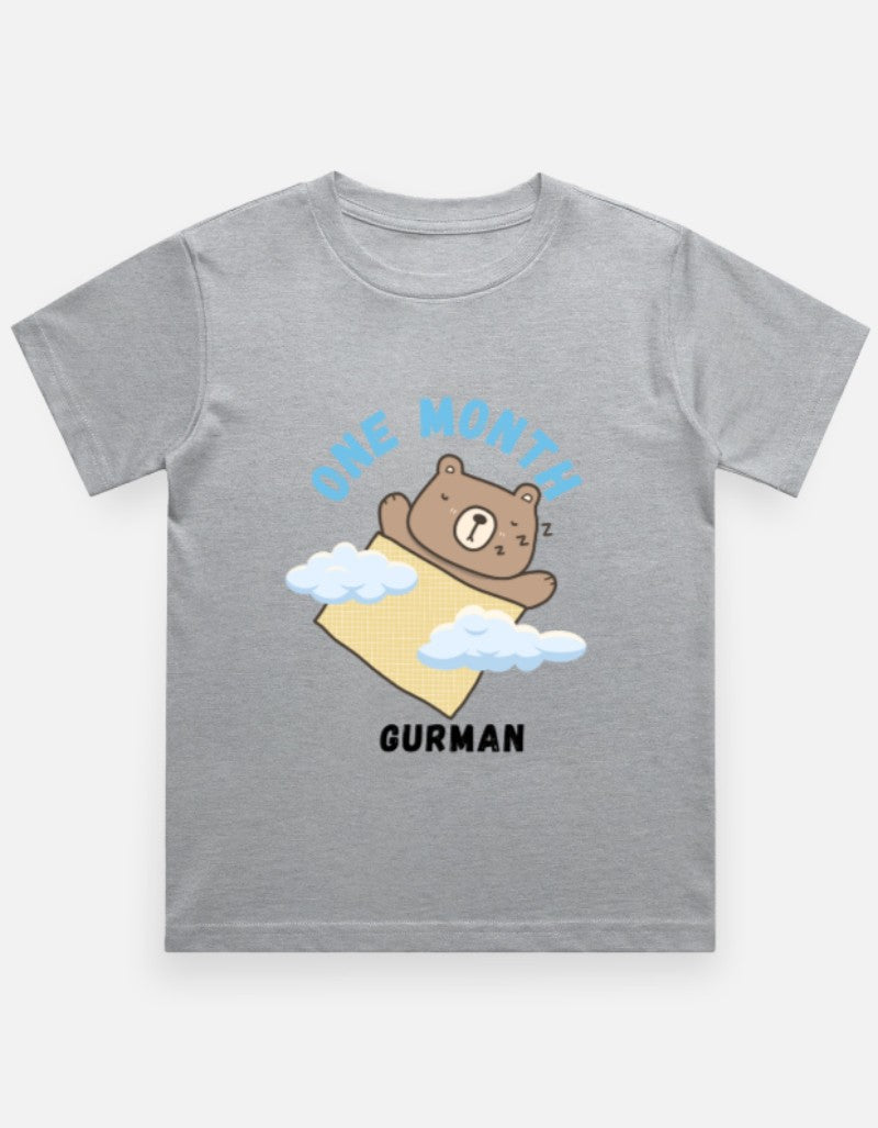 Baby 1 Month Milestone T-Shirt - Personalized First Month Tee – Custom from Glamlittles