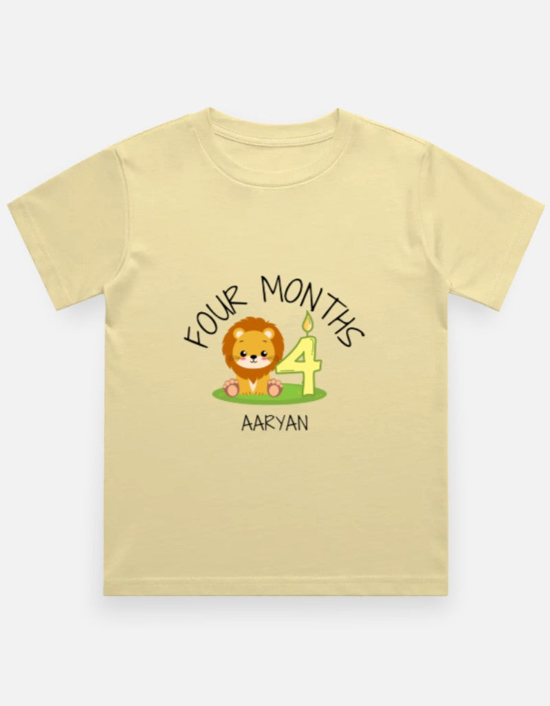 Baby 4 Month Milestone T-Shirt - Personalized Monthly Keepsake – Custom from Glamlittles