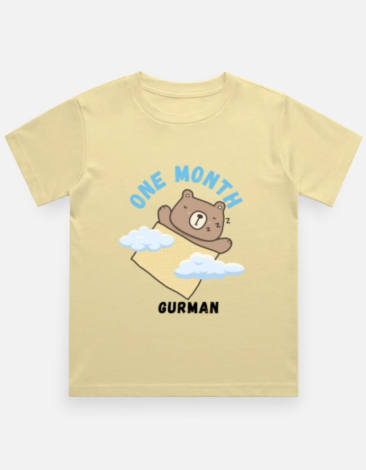 Baby 1 Month Milestone T-Shirt - Personalized First Month Tee – Custom from Glamlittles