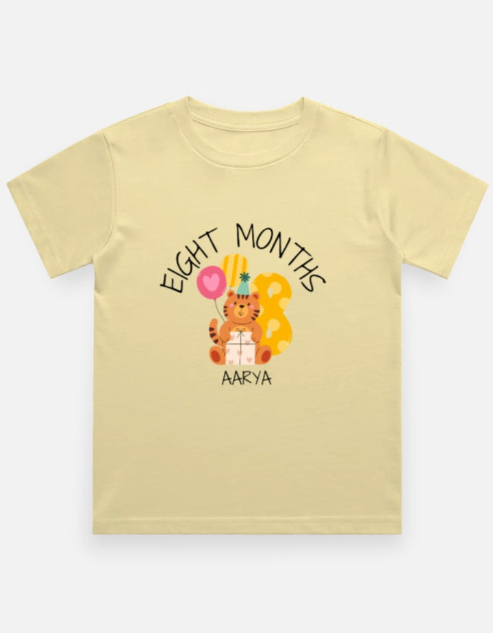 Baby 8 Month Milestone T-Shirt - Personalized Monthly Celebration – Custom from Glamlittles