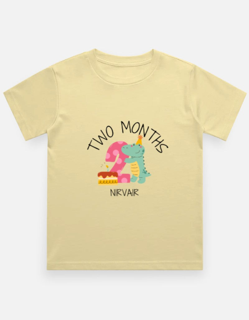 Baby 2 Month Milestone T-Shirt - Personalized Birthday Tee – Custom from Glamlittles