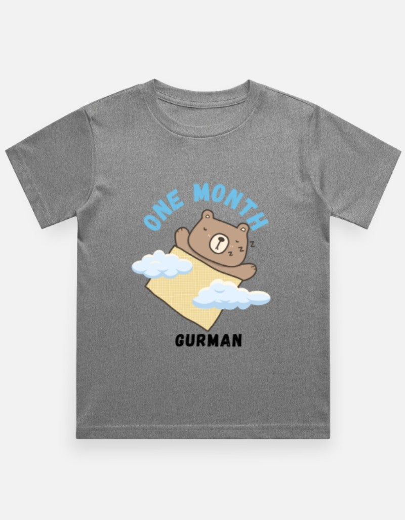 Baby 1 Month Milestone T-Shirt - Personalized First Month Tee – Custom from Glamlittles