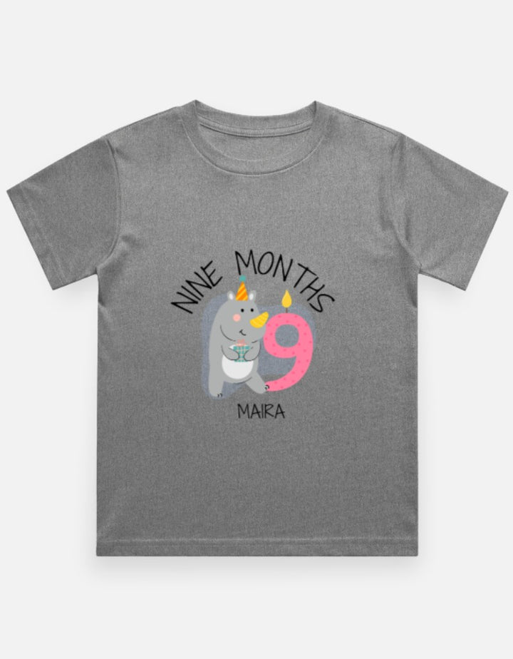 Baby 9 Month Milestone T-Shirt - Personalized Keepsake Top – Custom from Glamlittles