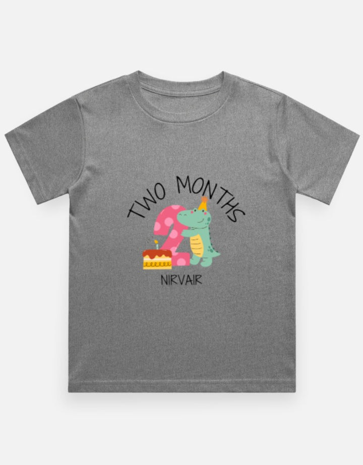 Baby 2 Month Milestone T-Shirt - Personalized Birthday Tee – Custom from Glamlittles