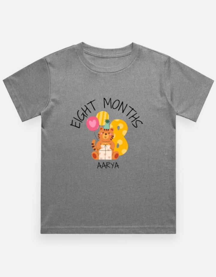 Baby 8 Month Milestone T-Shirt - Personalized Monthly Celebration – Custom from Glamlittles