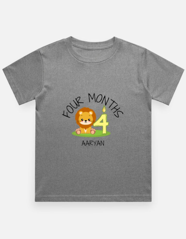Baby 4 Month Milestone T-Shirt - Personalized Monthly Keepsake – Custom from Glamlittles