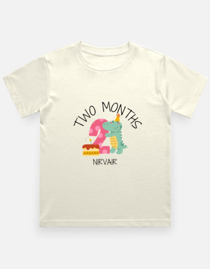 Baby 2 Month Milestone T-Shirt - Personalized Birthday Tee – Custom from Glamlittles