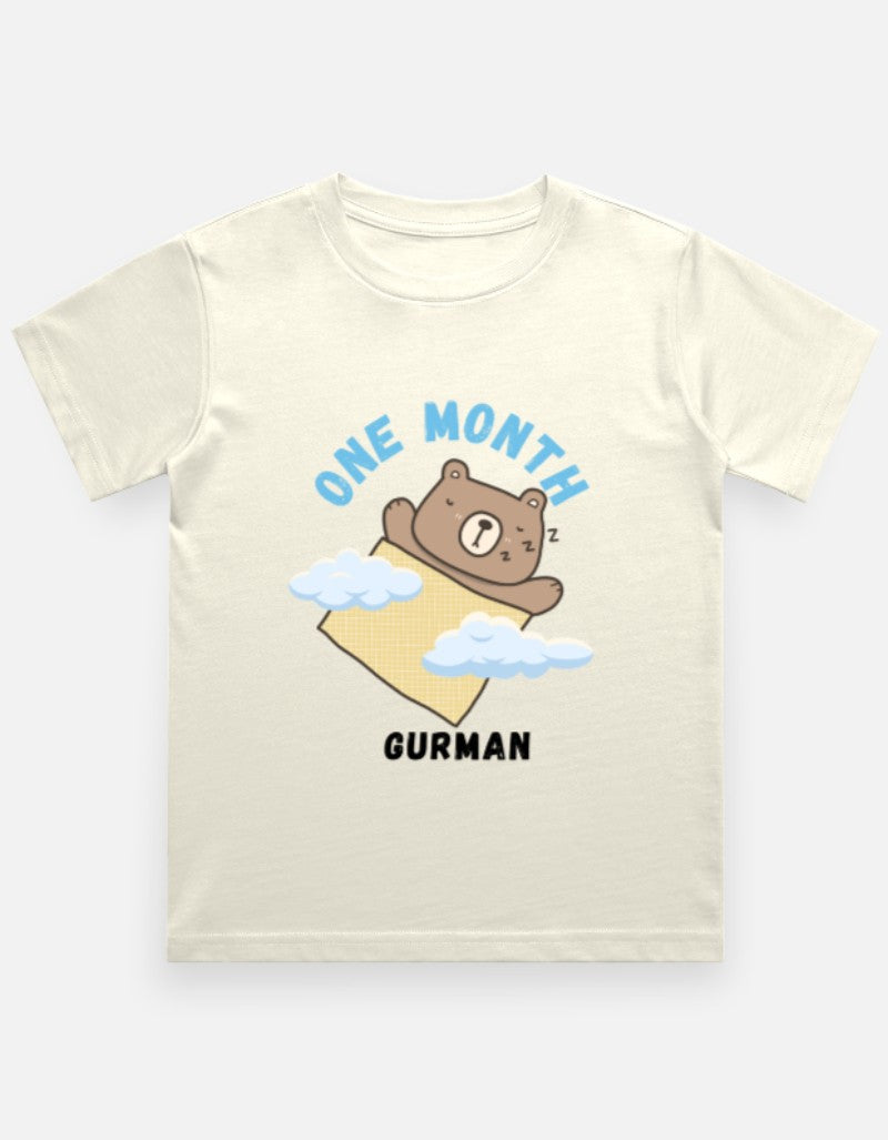 Baby 1 Month Milestone T-Shirt - Personalized First Month Tee – Custom from Glamlittles