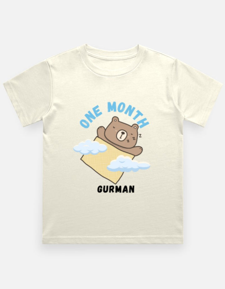 Baby 1 Month Milestone T-Shirt - Personalized First Month Tee – Custom from Glamlittles