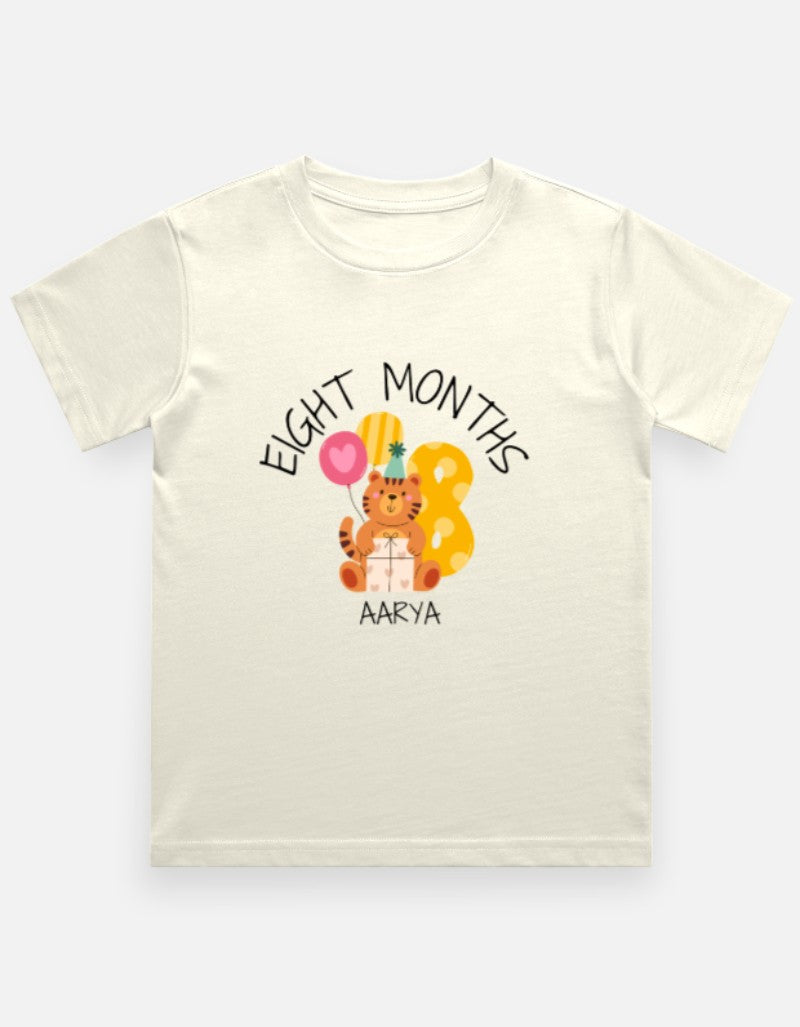 Baby 8 Month Milestone T-Shirt - Personalized Monthly Celebration – Custom from Glamlittles