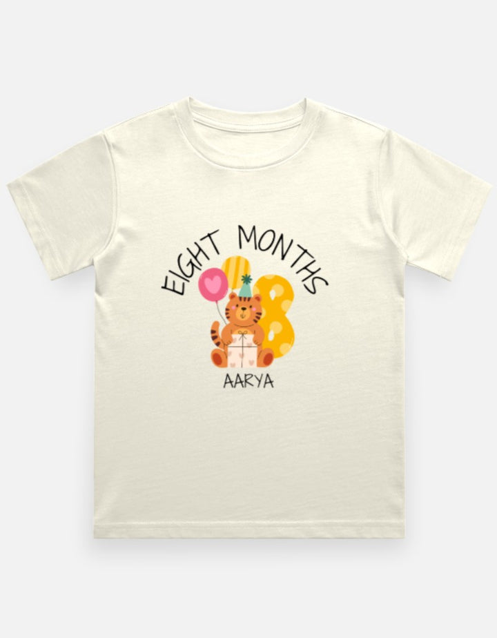Baby 8 Month Milestone T-Shirt - Personalized Monthly Celebration – Custom from Glamlittles
