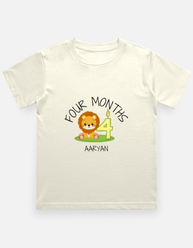 Baby 4 Month Milestone T-Shirt - Personalized Monthly Keepsake – Custom from Glamlittles