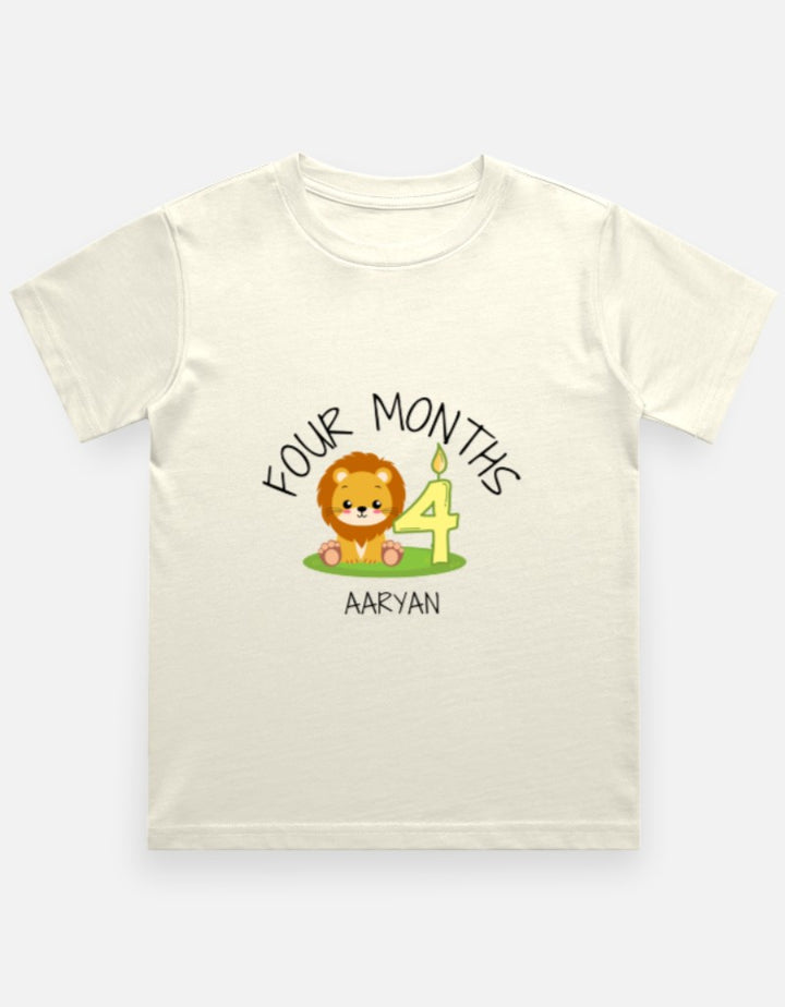 Baby 4 Month Milestone T-Shirt - Personalized Monthly Keepsake – Custom from Glamlittles