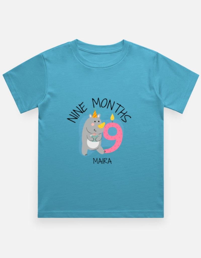 Baby 9 Month Milestone T-Shirt - Personalized Keepsake Top – Custom from Glamlittles