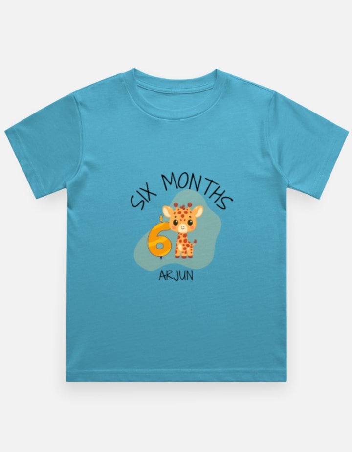 Baby 6 Month Milestone T-Shirt - Half Birthday Personalized – Custom from Glamlittles